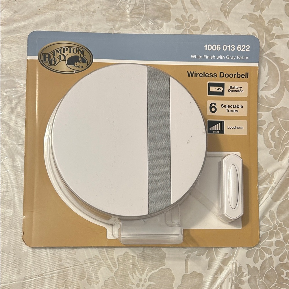 Hampton Bay White and Gray Wireless Doorbell